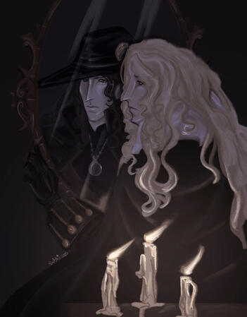 Bust, 2 characters, scene. $125.